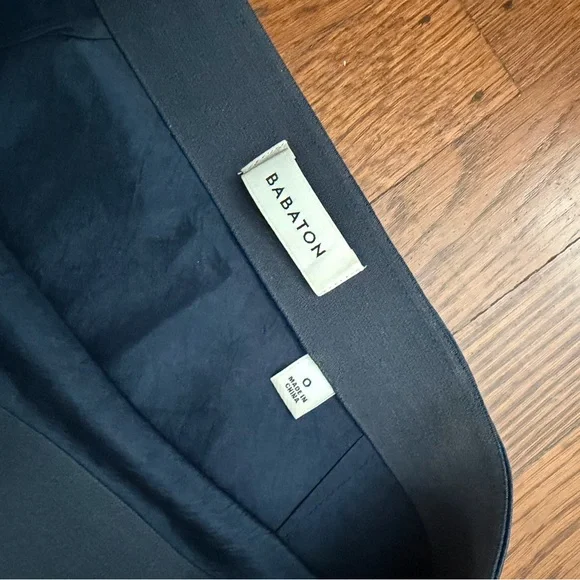 Babaton Navy Satin Skirt - Picture 2 of 3